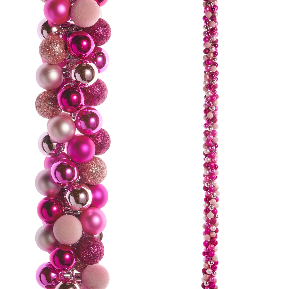 5' Pink Ball Garland