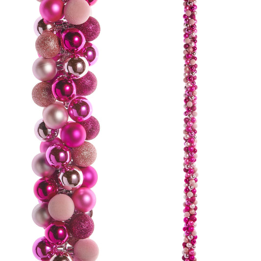 5' Pink Ball Garland