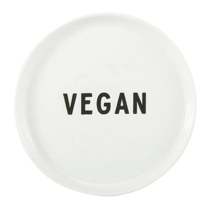 Set of 3 Vegan Ceramic Dish 5.25" Appetizer Plates