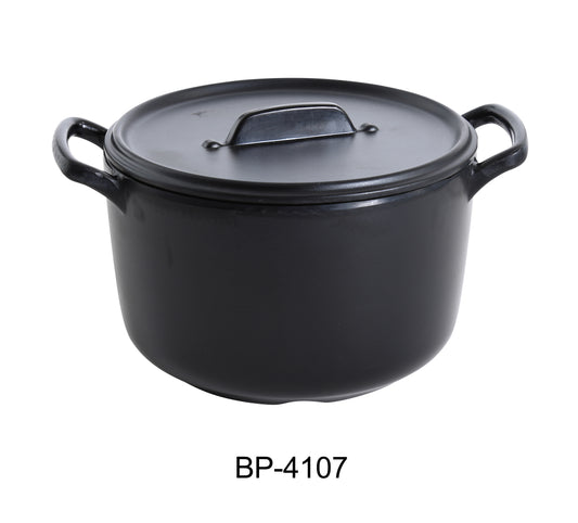 Yanco BP-4107 Black Pearl 7" BOWL WITH HANDLE AND LID