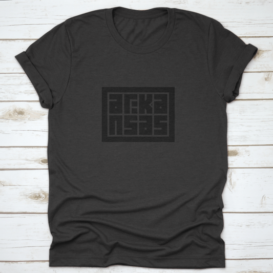 Arkansas Calligraphy Logo In Decorative Block Code Style Typography