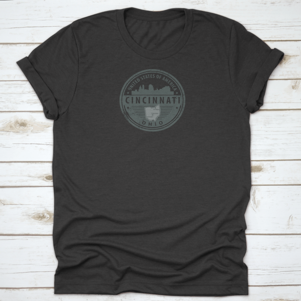 Grunge Round Rubber Stamp With Name Of Ohio, Cincinnati, United States | Binge T-shirt Shop