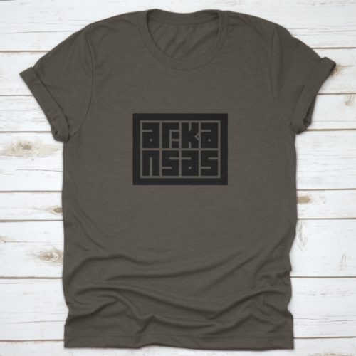 Arkansas Calligraphy Logo In Decorative Block Code Style Typography