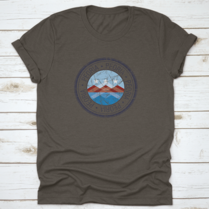 City Of Peoria, Arizona Postal Rubber Stamp, Vector Object Over White | Binge T-shirt Shop