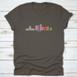 United States, Boise Line Cityscape, Flat Vector. Travel City | Binge T-shirt Shop