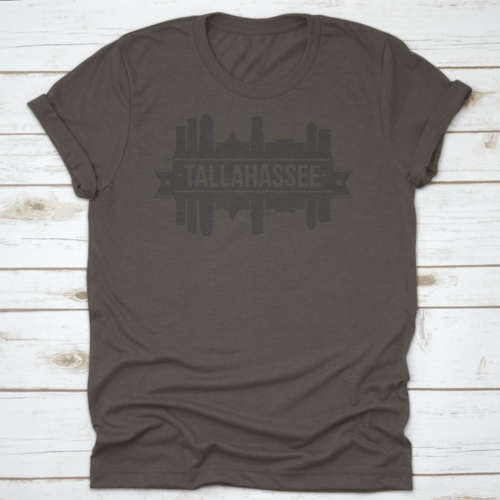 Tallahassee Skyline Silhouette Design City Vector Art Landmark Print | Binge T-shirt Shop