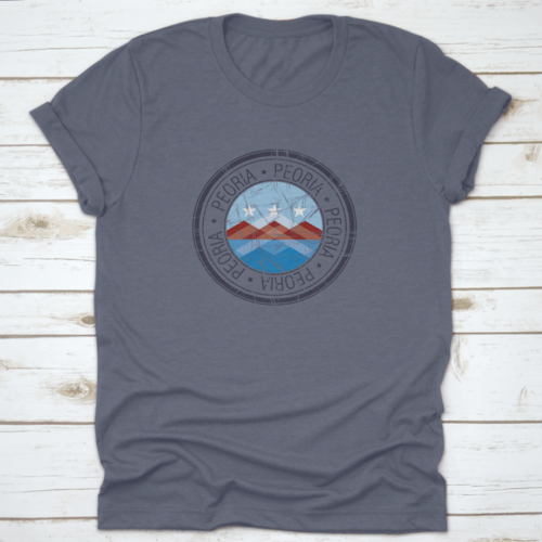 City Of Peoria, Arizona Postal Rubber Stamp, Vector Object Over White | Binge T-shirt Shop