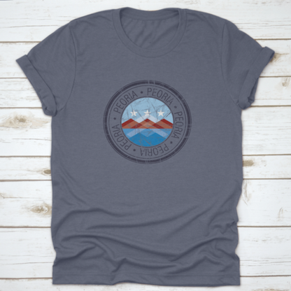 City Of Peoria, Arizona Postal Rubber Stamp, Vector Object Over White | Binge T-shirt Shop