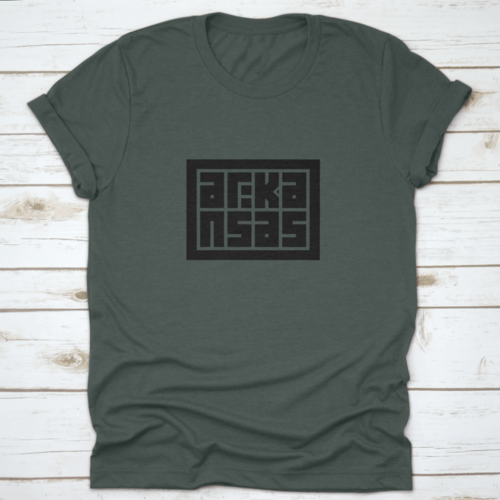 Arkansas Calligraphy Logo In Decorative Block Code Style Typography