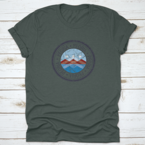 City Of Peoria, Arizona Postal Rubber Stamp, Vector Object Over White | Binge T-shirt Shop