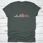 United States, Boise Line Cityscape, Flat Vector. Travel City | Binge T-shirt Shop