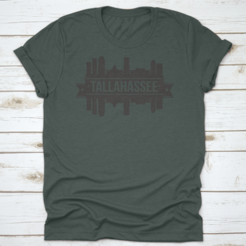 Tallahassee Skyline Silhouette Design City Vector Art Landmark Print | Binge T-shirt Shop