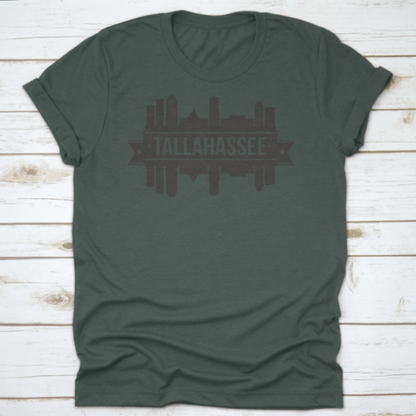 Tallahassee Skyline Silhouette Design City Vector Art Landmark Print | Binge T-shirt Shop
