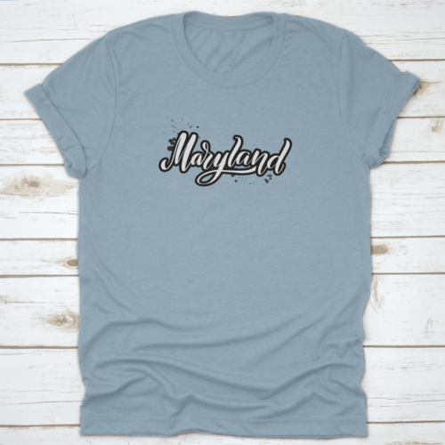 Inspirational Handwritten Brush Lettering Maryland. Vector Calligraphy | Binge T-shirt Shop