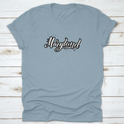 Inspirational Handwritten Brush Lettering Maryland. Vector Calligraphy | Binge T-shirt Shop