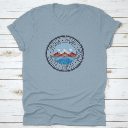 City Of Peoria, Arizona Postal Rubber Stamp, Vector Object Over White | Binge T-shirt Shop