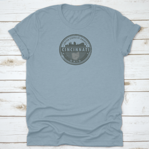 Grunge Round Rubber Stamp With Name Of Ohio, Cincinnati, United States | Binge T-shirt Shop