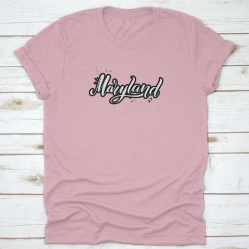 Inspirational Handwritten Brush Lettering Maryland. Vector Calligraphy | Binge T-shirt Shop