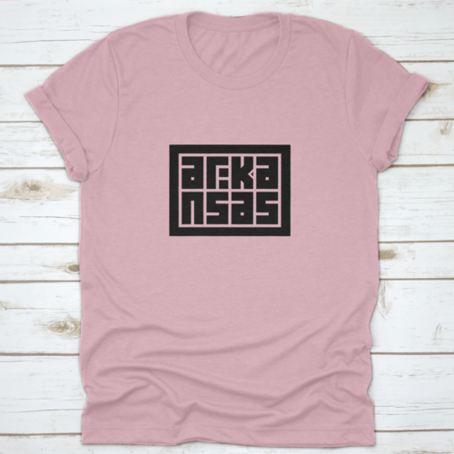 Arkansas Calligraphy Logo In Decorative Block Code Style Typography