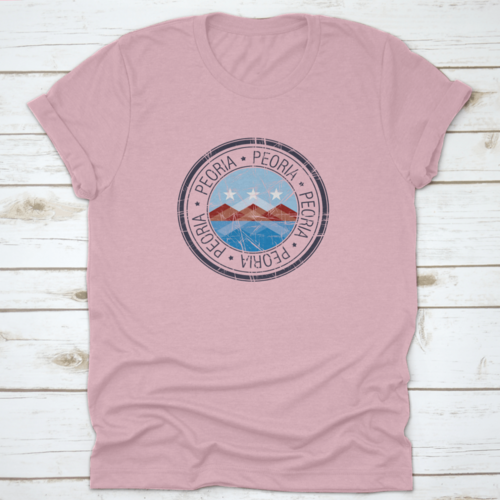 City Of Peoria, Arizona Postal Rubber Stamp, Vector Object Over White | Binge T-shirt Shop
