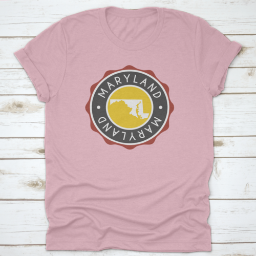 A Vintage National Seal Stamp Design With The Map Of The State | Binge T-shirt Shop | Kitchen + Metal