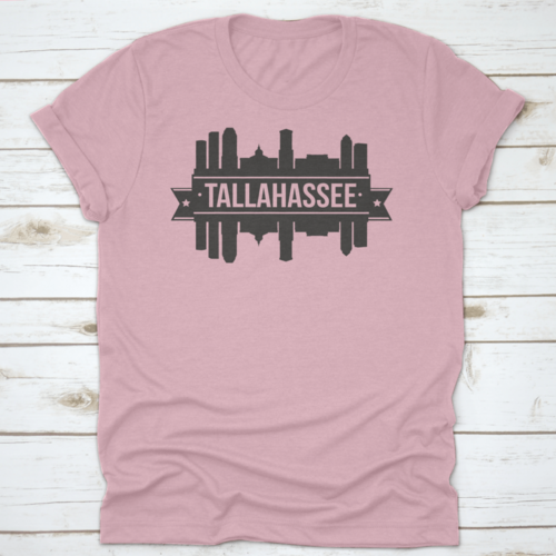 Tallahassee Skyline Silhouette Design City Vector Art Landmark Print | Binge T-shirt Shop