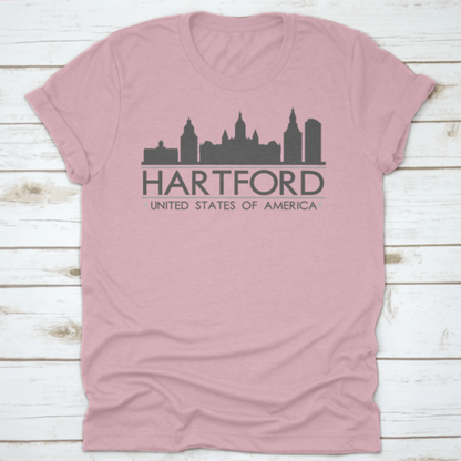 Hartford Skyline Silhouette Design City Vector Art Famous Buildings | Binge T-shirt Shop