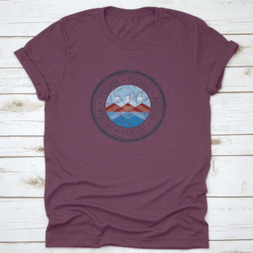 City Of Peoria, Arizona Postal Rubber Stamp, Vector Object Over White | Binge T-shirt Shop