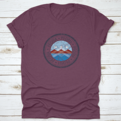 City Of Peoria, Arizona Postal Rubber Stamp, Vector Object Over White | Binge T-shirt Shop