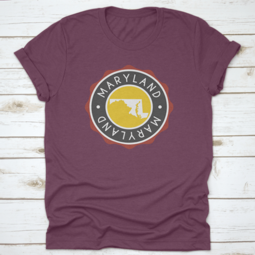 A Vintage National Seal Stamp Design With The Map Of The State | Binge T-shirt Shop | Kitchen + Metal