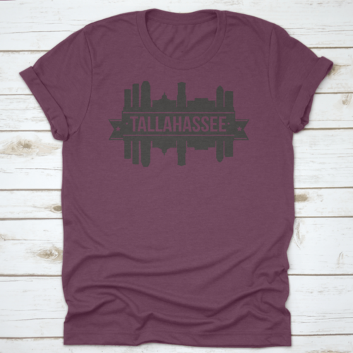 Tallahassee Skyline Silhouette Design City Vector Art Landmark Print | Binge T-shirt Shop