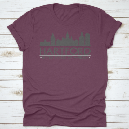 Hartford Skyline Silhouette Design City Vector Art Famous Buildings | Binge T-shirt Shop