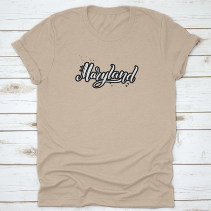 Inspirational Handwritten Brush Lettering Maryland. Vector Calligraphy | Binge T-shirt Shop