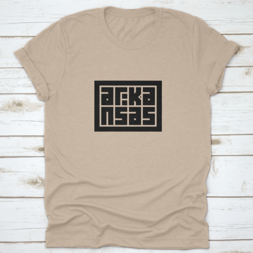 Arkansas Calligraphy Logo In Decorative Block Code Style Typography