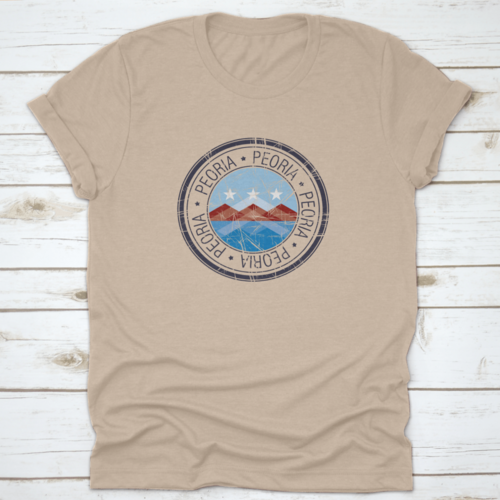 City Of Peoria, Arizona Postal Rubber Stamp, Vector Object Over White | Binge T-shirt Shop