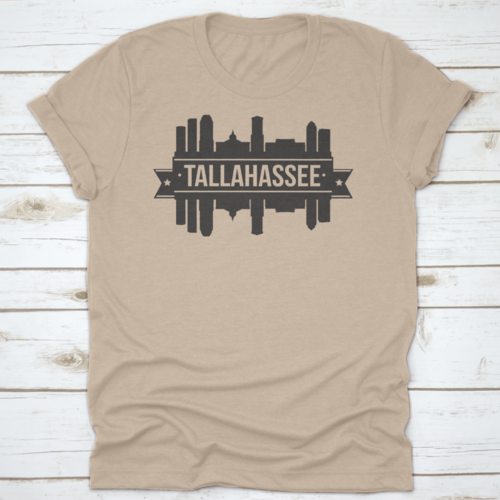 Tallahassee Skyline Silhouette Design City Vector Art Landmark Print | Binge T-shirt Shop