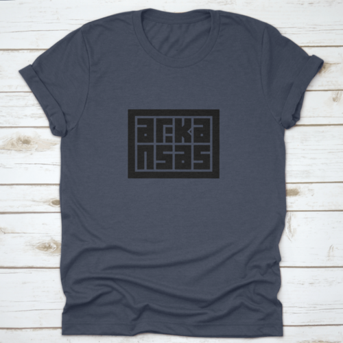 Arkansas Calligraphy Logo In Decorative Block Code Style Typography