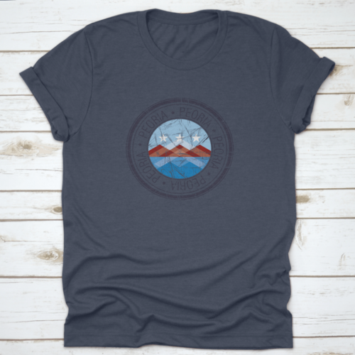 City Of Peoria, Arizona Postal Rubber Stamp, Vector Object Over White | Binge T-shirt Shop