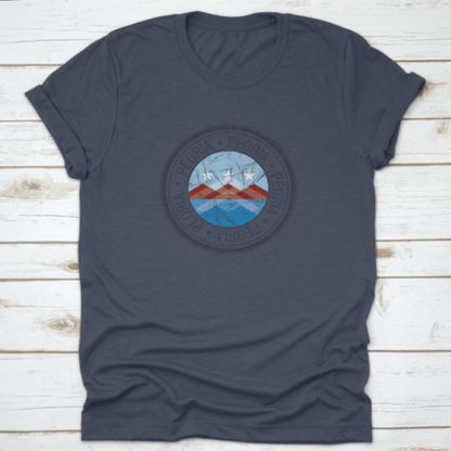 City Of Peoria, Arizona Postal Rubber Stamp, Vector Object Over White | Binge T-shirt Shop