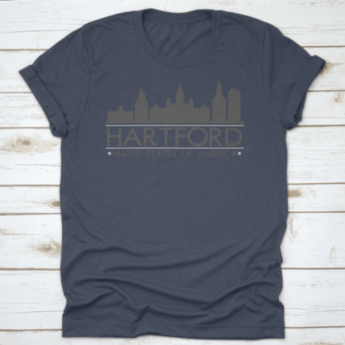 Hartford Skyline Silhouette Design City Vector Art Famous Buildings | Binge T-shirt Shop