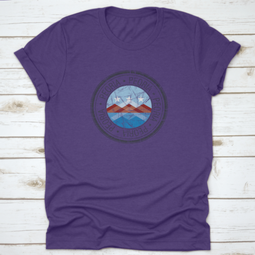 City Of Peoria, Arizona Postal Rubber Stamp, Vector Object Over White | Binge T-shirt Shop