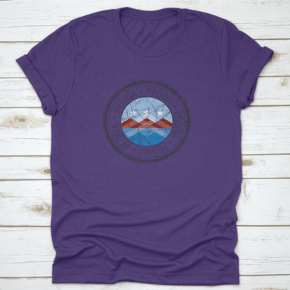City Of Peoria, Arizona Postal Rubber Stamp, Vector Object Over White | Binge T-shirt Shop