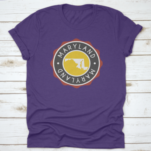 A Vintage National Seal Stamp Design With The Map Of The State | Binge T-shirt Shop | Kitchen + Metal