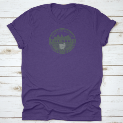 Grunge Round Rubber Stamp With Name Of Ohio, Cincinnati, United States | Binge T-shirt Shop