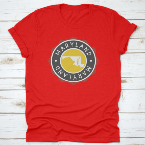 A Vintage National Seal Stamp Design With The Map Of The State | Binge T-shirt Shop | Kitchen + Metal