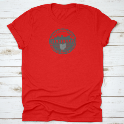 Grunge Round Rubber Stamp With Name Of Ohio, Cincinnati, United States | Binge T-shirt Shop