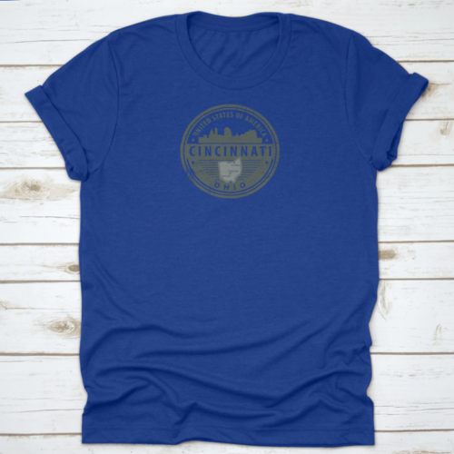 Grunge Round Rubber Stamp With Name Of Ohio, Cincinnati, United States | Binge T-shirt Shop