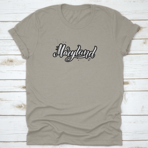 Inspirational Handwritten Brush Lettering Maryland. Vector Calligraphy | Binge T-shirt Shop