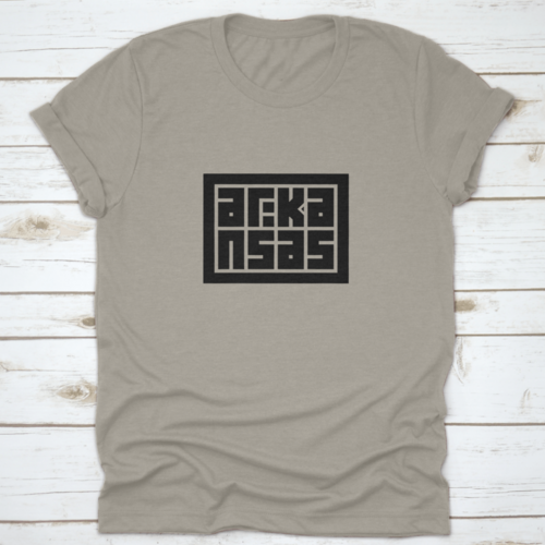 Arkansas Calligraphy Logo In Decorative Block Code Style Typography