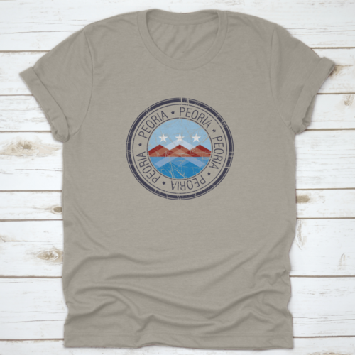 City Of Peoria, Arizona Postal Rubber Stamp, Vector Object Over White | Binge T-shirt Shop